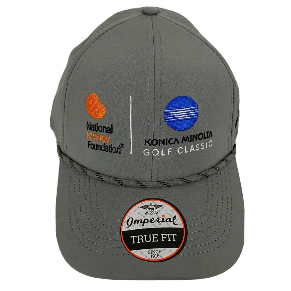 Imperial Konica Minolta Golf Classic Hat Cap National Kidney Foundation Gray *